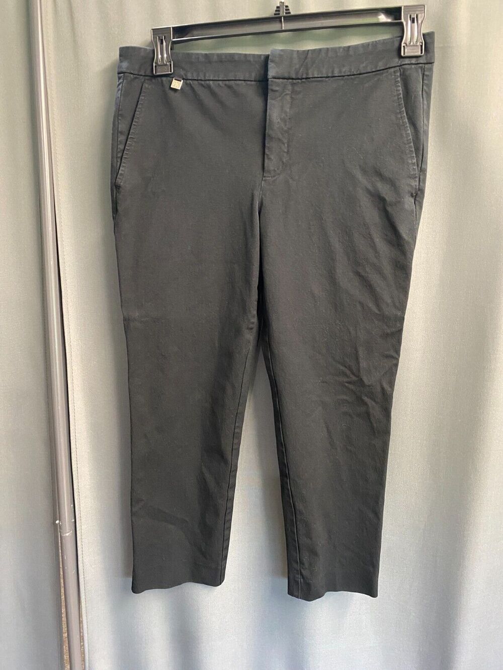 Lauren Ralph Lauren Ankle Pants Womens 8 Black Slash Pockets Casual Preppy B76